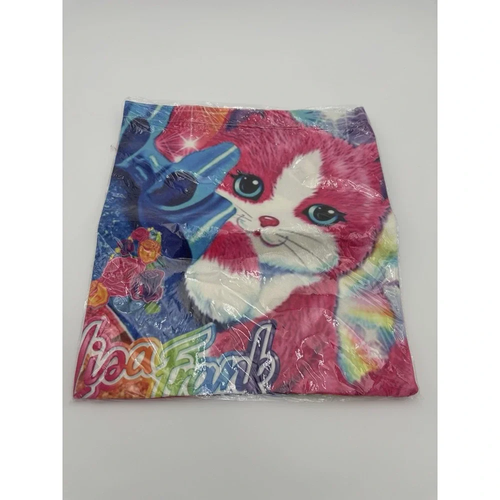 Lisa Frank Pink and White Kitten Accessory Canvas Handled Bag